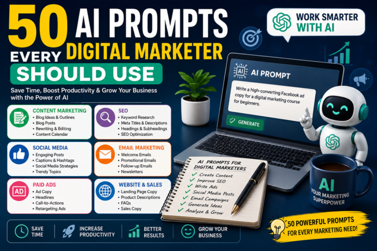 50 AI Prompts Every Digital Marketer Should Use