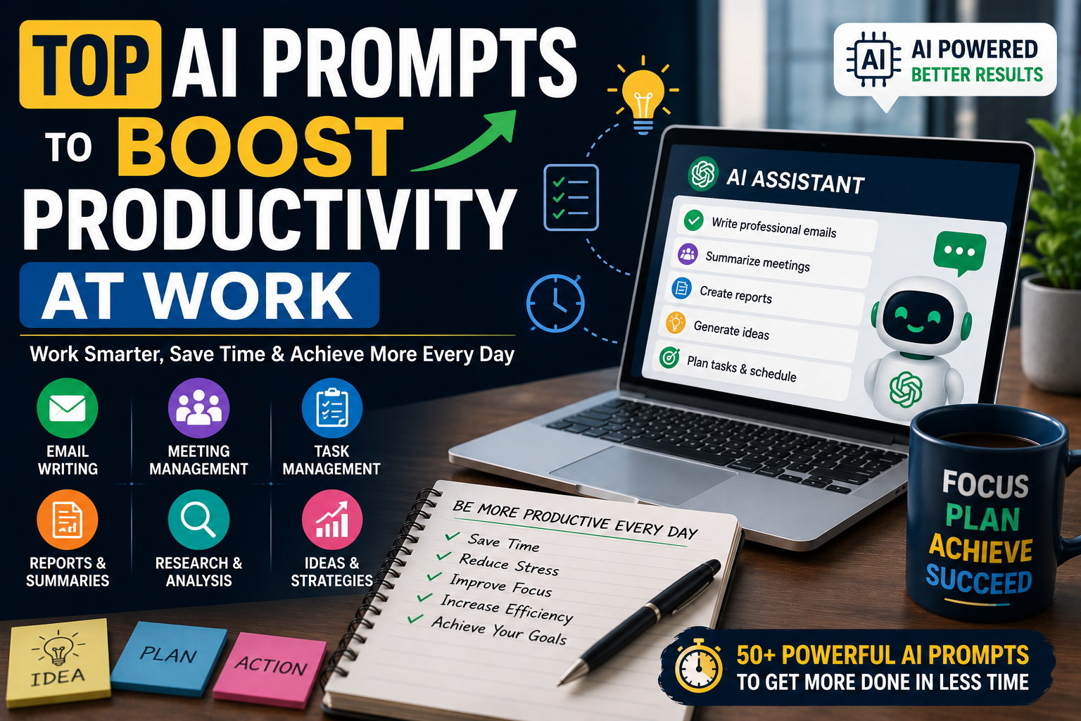 Top AI Prompts to Boost Productivity at Work