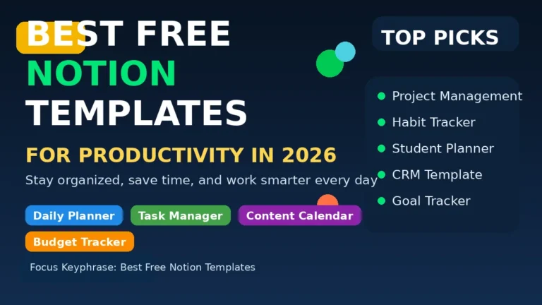 Best Free Notion Templates for Productivity in 2026