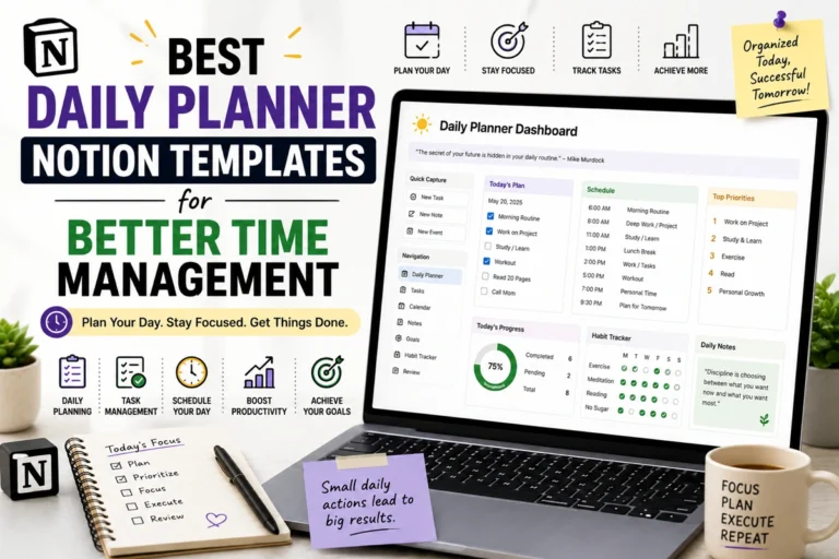 Best Daily Planner Notion Templates for Better Time Management