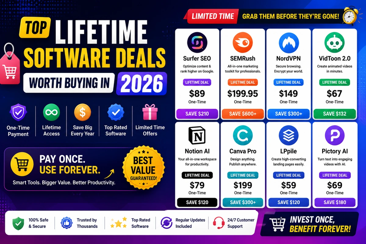 Top Lifetime Software Deals Worth Buying in 2026