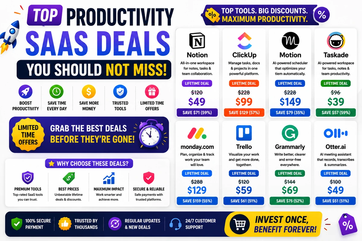 Top Productivity SaaS Deals You Should Not Miss